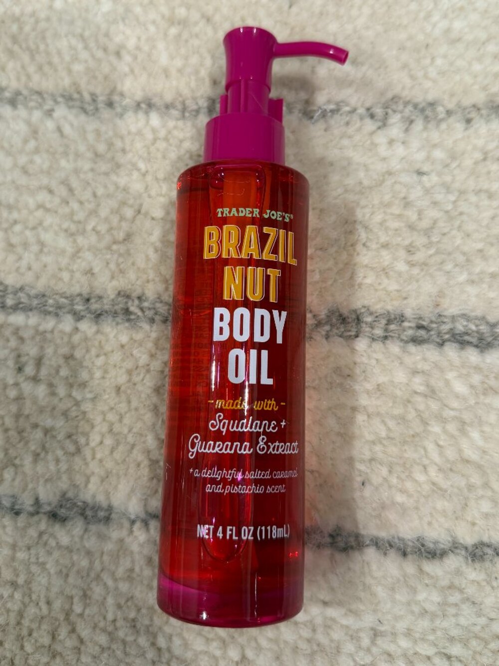 Trader Joe's Brazil Nut Body Oil — Pink & Orange Hydrating Body Oil